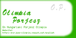 olimpia porjesz business card